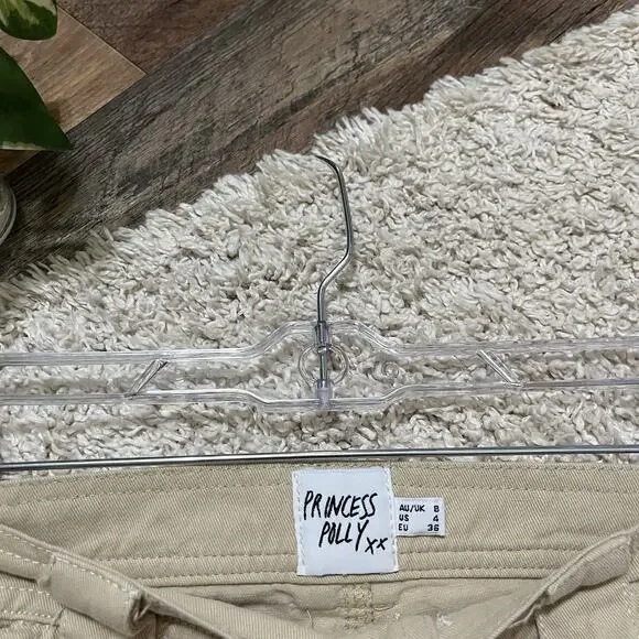 Princess Polly Size 4 Beige Lydie Cargo Mini Skirt - Picture 4 of 6